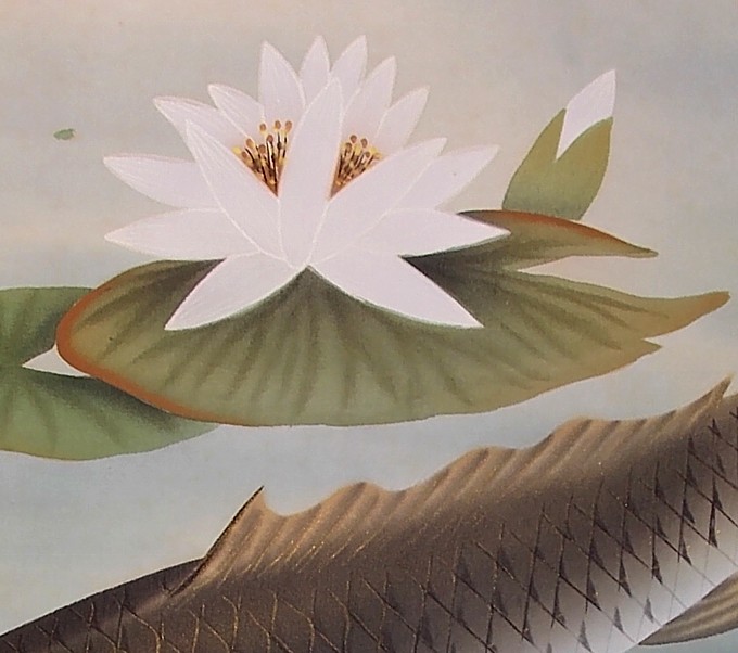 Japanese picture on scroll: detail 
