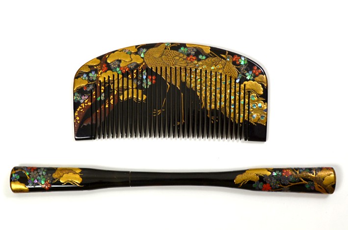 Japanese traditional comb asn pull-apart hair pin