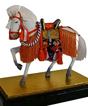 japanese antique figurine of White Horse, Shinto's God of  the Sun 