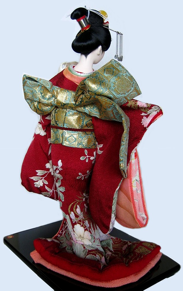 Japanese traditional interior doll of a dancing beauty, 1950's