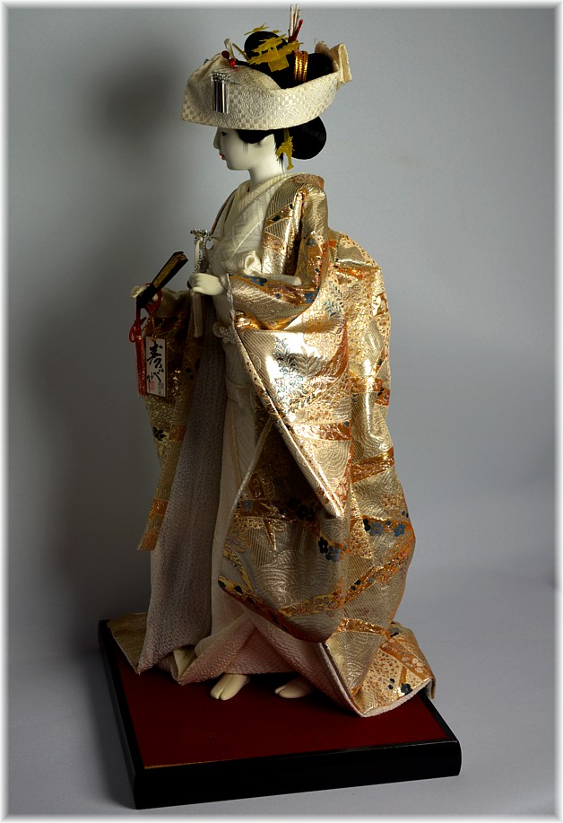 japanese bride doll dressed with wedding kimono gown