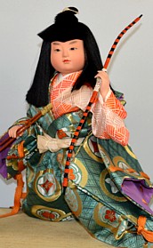 japanese traditional doll of young samurai, 1960's