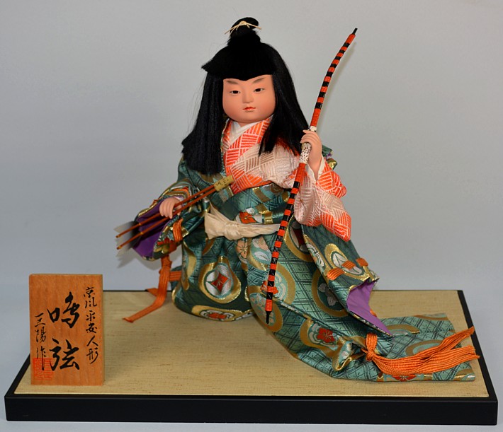 japanese doll of a young samurai