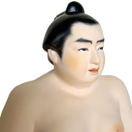 japanese hakata clay figurine of Sumo Wrestler