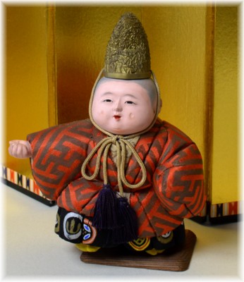 japanese traditional kimekomi doll of a palce boy