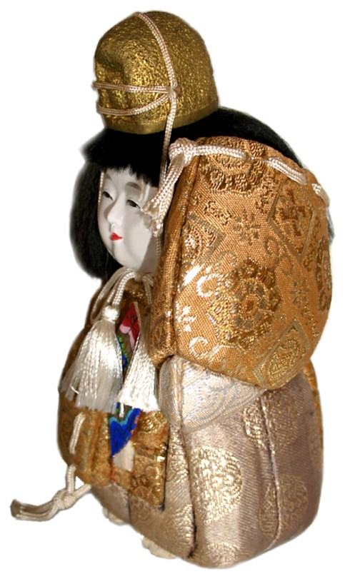 japanese antique doll of a palce's bory dancing, 1930's