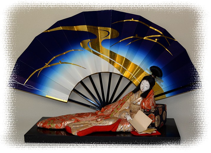 japanese antique kimekomi doll 