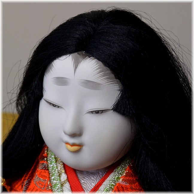 japanese kimekomi doll of a Princess of Heian era