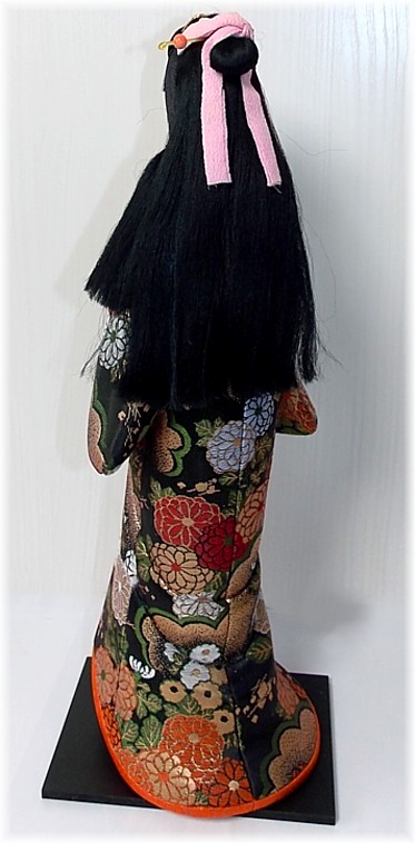 japanese traditional  doll of a long hair beauty