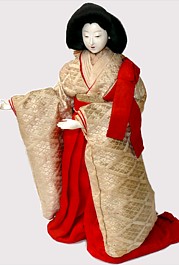 japanese antique court lady doll, 1900's