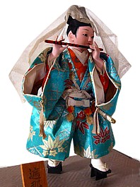 japanese antique doll of Yousitsune, the hero of Japanese medieval epic
