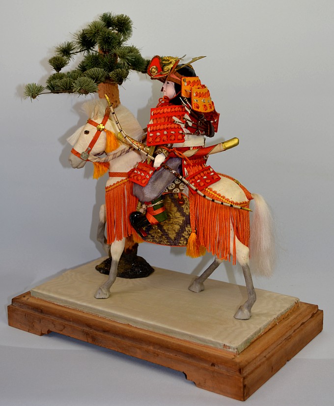 japanese antique samurao warrior doll