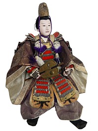 japanese antique samurai warrior doll