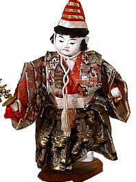 japanese antique doll of a boy dancer