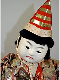 japanese antique dolls of twin boys dancer