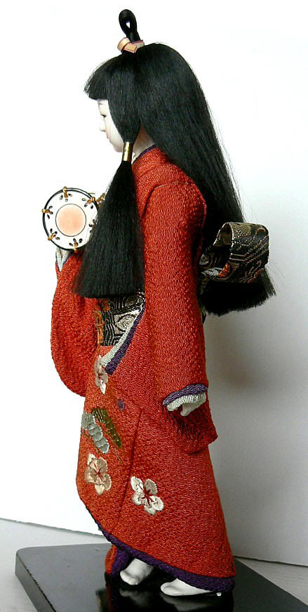 girl with drum, Japanese traditional antique doll