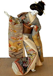 japanese rare antiquel doll of a dancing young lady