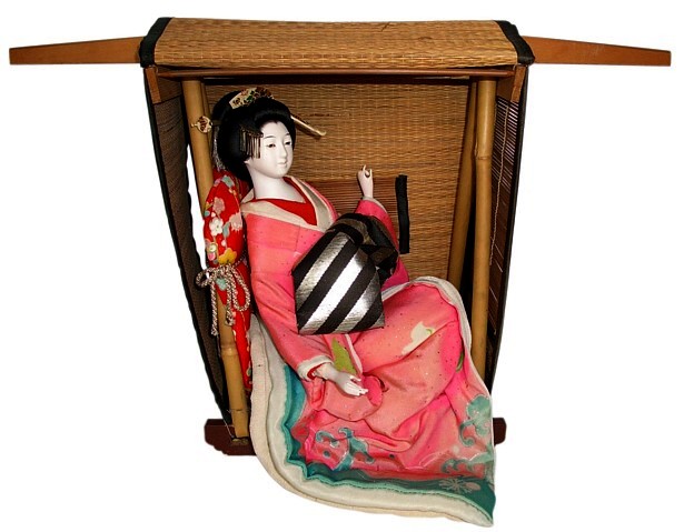 japanese antique geisha dollll, 1920's