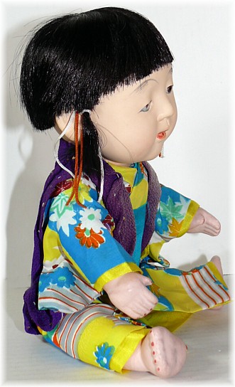 japanese traditional ichimatsu doll of a little boy, 1920's
