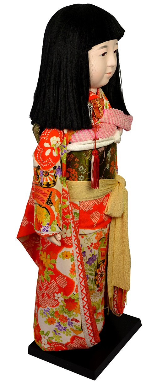japanese traditional ichimatsu doll, 1960'd, 82 cm high