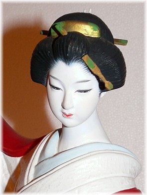 geisha, japanese clay doll