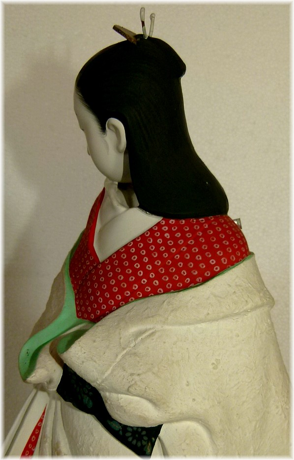 japanese clay figurine of a Long Hair Beauty, 1930's