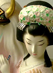 Yegaki Hime Princess,  japanese hakata clay doll, 1950's