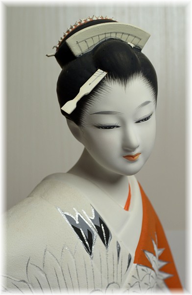 japanese Hakata clay figurine of a dancing woman