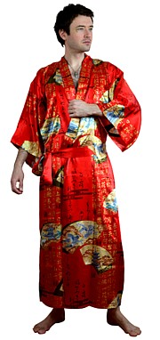 pure silk japanese kimono wrapper, made in japan