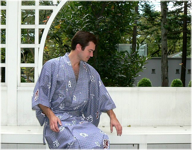japanese traditional outfit man's yukata (summer kimono)