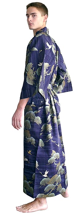 japanese man's traditional summer kimono, cotton 100%