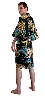 japanese man's  cotton short kimono TEN-RYU