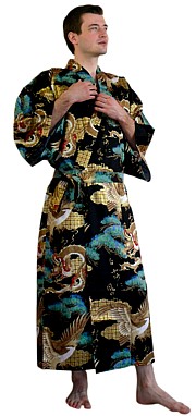 japanese cotton man's  kimono