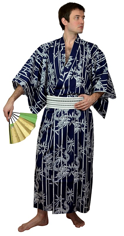 japanese traditional outfit: cottom kimono and obi belt