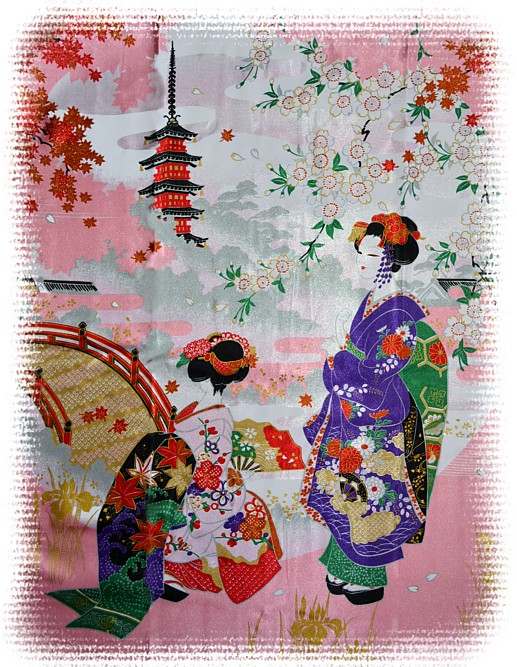 japanese kimono modern design of fabric