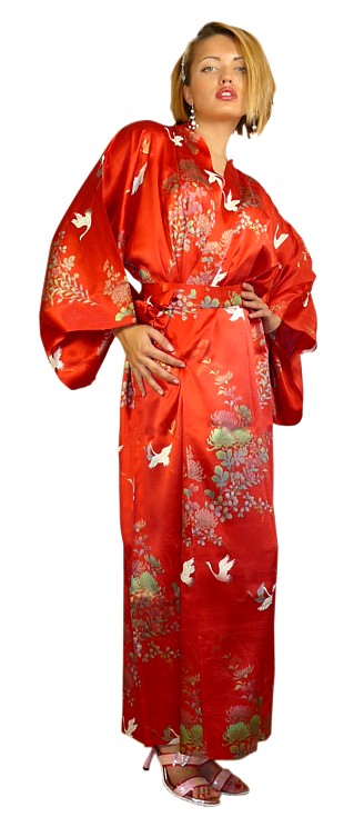 japanese 100% silk modern kmono gown