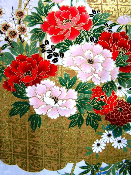 japanese cotton modern kimono design of fabric