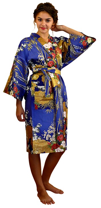 japanese woman's cotton  short kimono