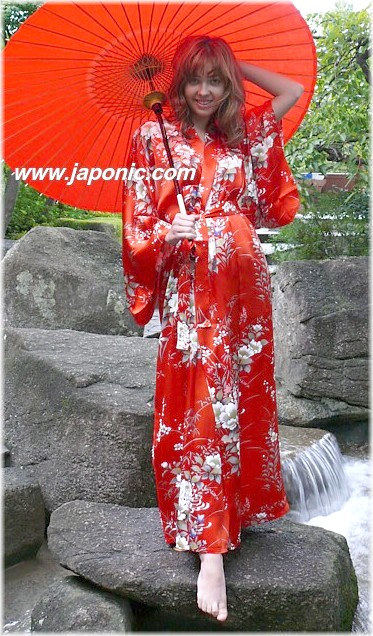 japanese modern silk kimono