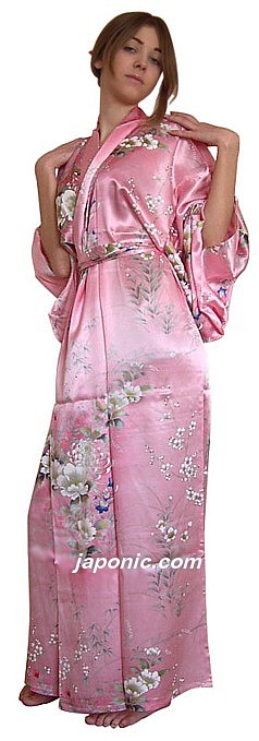 japanese pure silk kimono robe