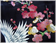 silk japanese kimono design of fabric