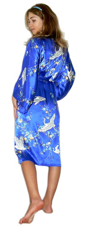 japanese 100% silk modern  kimono robe