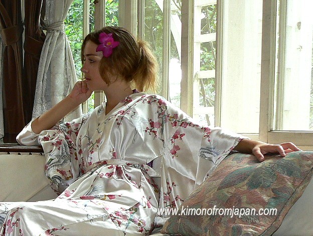 japanese silk kimono modern, made in Japan