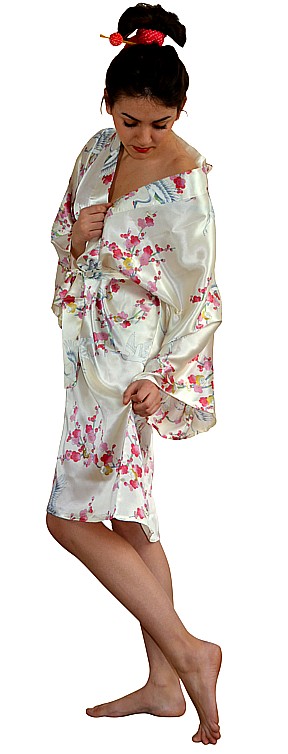 japanese pure silk kimono gown IMARI