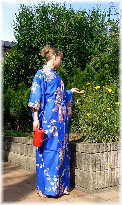 japanese woman's cotton yukata
