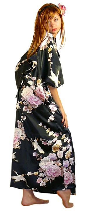 japanese silk kimono gown