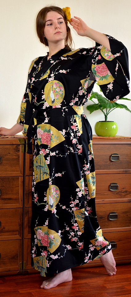 japanese woman's cotton kimono MEGUMI