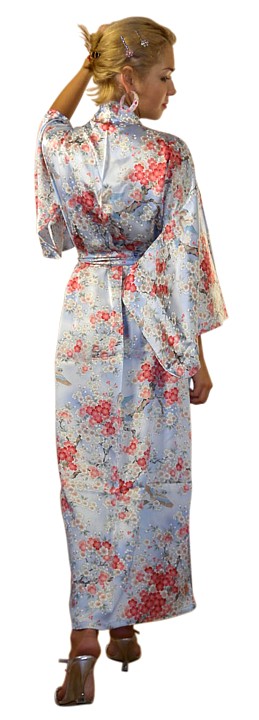 japanese woman's silk kimono