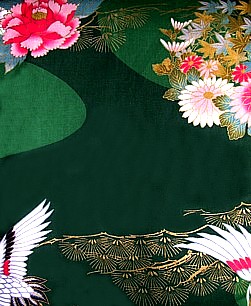 japanese woman's kimono fabric pattern