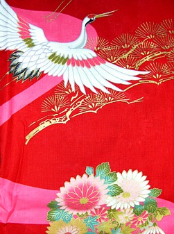 japanese woman's kimono fabric patternric